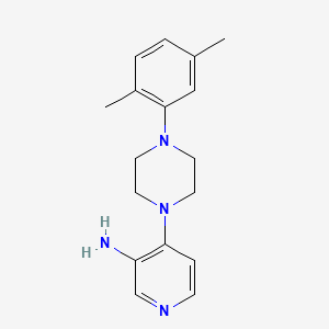 molecular formula C17H22N4 B14439194 Piperazine, 1-(3-amino-4-pyridyl)-4-(2,5-xylyl)- CAS No. 78069-87-1