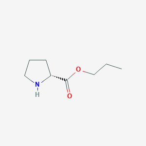 molecular formula C8H15NO2 B144392 (R)-Propyl pyrrolidine-2-carboxylate CAS No. 134666-86-7