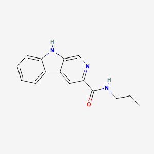 molecular formula C15H15N3O B14439215 N-Propyl-9H-beta-carboline-3-carboxamide CAS No. 78538-81-5