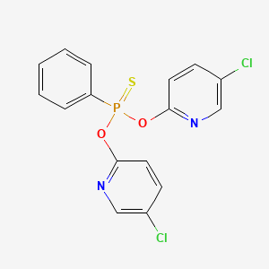 molecular formula C16H11Cl2N2O2PS B14439259 O,O-Bis(5-chloropyridin-2-yl) phenylphosphonothioate CAS No. 74546-80-8