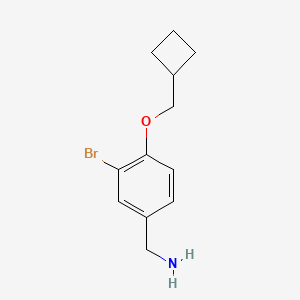[3-Bromo-4-(cyclobutylmethoxy)phenyl]methanamine