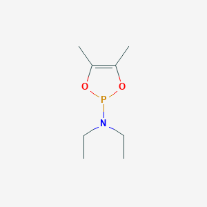 molecular formula C8H16NO2P B14439299 N,N-Diethyl-4,5-dimethyl-2H-1,3,2-dioxaphosphol-2-amine CAS No. 78749-63-0