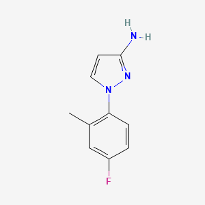 molecular formula C10H10FN3 B1443932 1-(4-fluoro-2-methylphenyl)-1H-pyrazol-3-amine CAS No. 1341958-09-5