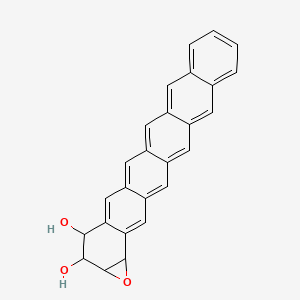 molecular formula C26H18O3 B14439345 Hexaceno(1,2-b)oxirene-2,3-diol, 1a,2,3,15b-tetrahydro- CAS No. 75921-62-9