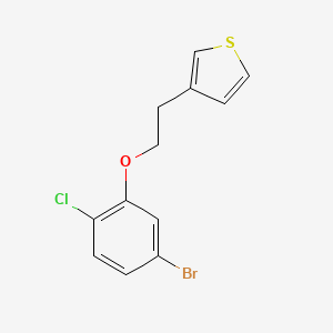 3-[2-(5-Bromo-2-chlorophenoxy)ethyl]thiophene