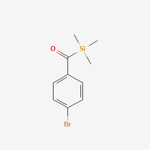 molecular formula C10H13BrOSi B14439365 Benzene, 1-bromo-4-(trimethylsilylcarbonyl)- CAS No. 75748-11-7