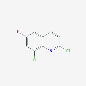 molecular formula C9H4Cl2FN B1443940 2,8-Dichloro-6-fluoroquinoline CAS No. 1342015-45-5