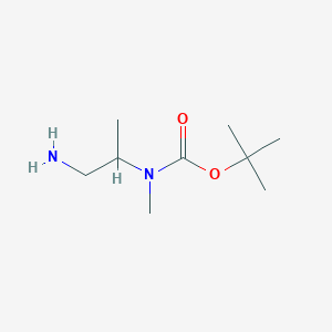 molecular formula C9H20N2O2 B1443942 tert-butyl N-(1-aminopropan-2-yl)-N-methylcarbamate CAS No. 1341670-13-0