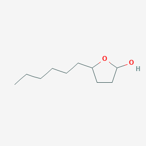 molecular formula C10H20O2 B14439421 2-Furanol, 5-hexyltetrahydro- CAS No. 79131-68-3