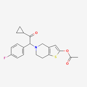 5-(2-Cyclopropyl-1-(4-fluorophenyl)-2-oxoethyl)-4,5,6,7-tetrahydrothieno[3,2-c]pyridin-2-yl acetate