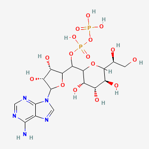 molecular formula C17H27N5O16P2 B14439488 Adenosine 5'-diphosphate-glycero-mannoheptose CAS No. 80186-87-4