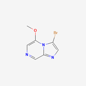molecular formula C7H6BrN3O B1443949 3-Bromo-5-methoxyimidazo[1,2-A]pyrazine CAS No. 91775-61-0
