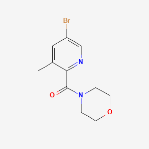 molecular formula C11H13BrN2O2 B1443950 5-Bromo-3-methyl-2-morpholinocarbonylpyridine CAS No. 244139-60-4