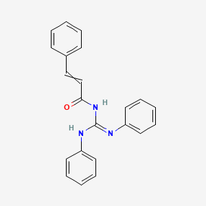 molecular formula C22H19N3O B14439502 N-(Dianilinomethylidene)-3-phenylprop-2-enamide CAS No. 75614-51-6