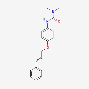 molecular formula C18H20N2O2 B14439519 N,N-Dimethyl-N'-{4-[(3-phenylprop-2-en-1-yl)oxy]phenyl}urea CAS No. 80030-45-1