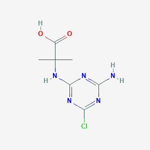 molecular formula C7H10ClN5O2 B1443952 N-(4-Amino-6-chloro-1,3,5-triazin-2-yl)-2-methylalanine CAS No. 36749-35-6