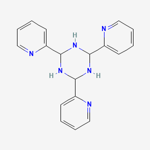 molecular formula C18H18N6 B14439547 s-Triazine, hexahydro-2,4,6-tris(2-pyridyl)- CAS No. 73941-08-9