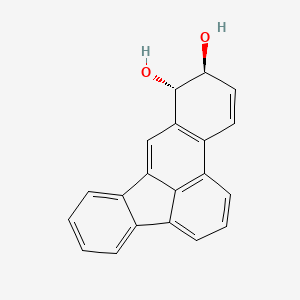 molecular formula C20H14O2 B14439548 trans-9,10-Dihydro-9,10-dihydroxybenzo(b)fluoranthene CAS No. 77060-93-6