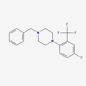 molecular formula C18H18F4N2 B1443956 1-Benzyl-4-(4-fluoro-2-(trifluoromethyl)-phenyl)piperazine CAS No. 1779121-92-4