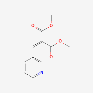 molecular formula C11H11NO4 B14439572 Propanedioic acid, (3-pyridinylmethylene)-, dimethyl ester CAS No. 74299-85-7