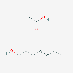 molecular formula C9H18O3 B14439587 Acetic acid;hept-4-en-1-ol CAS No. 77681-14-2