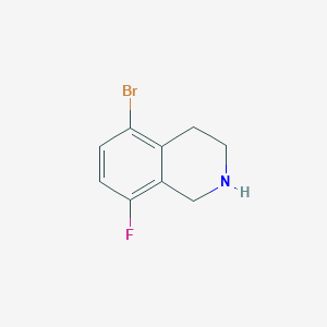molecular formula C9H9BrFN B1443966 5-Bromo-8-fluoro-1,2,3,4-tetrahydroisoquinoline CAS No. 1342747-87-8