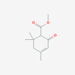 molecular formula C11H16O3 B14439675 Methyl 4,6,6-trimethyl-2-oxocyclohex-3-ene-1-carboxylate CAS No. 75100-64-0