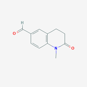 molecular formula C11H11NO2 B1443969 1-Methyl-2-oxo-1,2,3,4-tetrahydroquinoline-6-carbaldehyde CAS No. 1343210-73-0