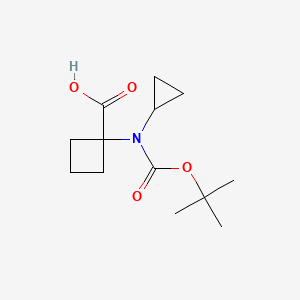 molecular formula C13H21NO4 B1443970 1-{[(叔丁氧基)羰基](环丙基)氨基}环丁烷-1-羧酸 CAS No. 1490273-29-4