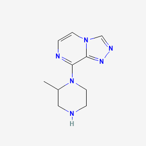 molecular formula C10H14N6 B1443973 2-Methyl-1-{[1,2,4]triazolo[4,3-a]pyrazin-8-yl}piperazine CAS No. 1342502-41-3