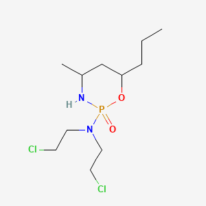 molecular formula C11H23Cl2N2O2P B14439734 Tetrahydro-2-(bis(2-chloroethyl)amino)-4-methyl-6-propyl-2H-1,3,2-oxazaphosphorine 2-oxide CAS No. 78220-02-7