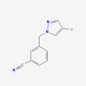 molecular formula C11H8IN3 B1443975 3-(4-Iodopyrazol-1-ylmethyl)-benzonitrile CAS No. 1484323-96-7