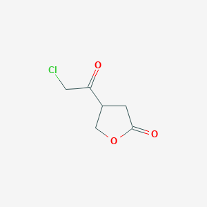 molecular formula C6H7ClO3 B144398 4-(2-Chloroacetyl)oxolan-2-one CAS No. 131953-06-5