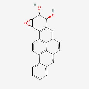 molecular formula C24H16O3 B14439810 (+,-)-3-alpha,4-beta-Dihydroxy-1-alpha,2-alpha-epoxy-1,2,3,4-tetrahydrodibenzo(a,i)pyrene CAS No. 101708-67-2