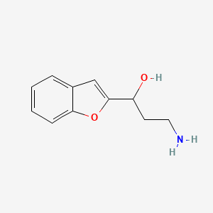 molecular formula C11H13NO2 B1443987 3-Amino-1-(1-benzofuran-2-yl)propan-1-ol CAS No. 1369093-35-5