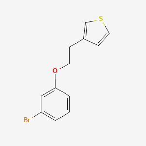 molecular formula C12H11BrOS B1443992 3-[2-(3-Bromophenoxy)ethyl]thiophene CAS No. 1492588-72-3