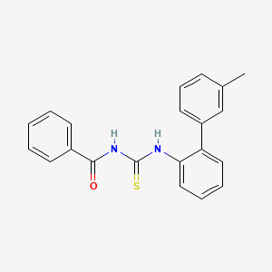 molecular formula C21H18N2OS B14439928 N-[(3'-Methyl[1,1'-biphenyl]-2-yl)carbamothioyl]benzamide CAS No. 76838-61-4