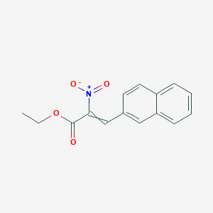 molecular formula C15H13NO4 B14439939 Ethyl 3-(naphthalen-2-yl)-2-nitroprop-2-enoate CAS No. 74222-04-1