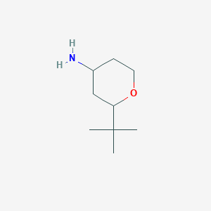 molecular formula C9H19NO B1443994 2-(tert-Butyl)tetrahydro-2H-pyran-4-amine CAS No. 1340194-27-5