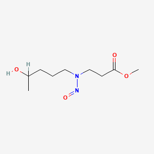 molecular formula C9H18N2O4 B14439966 Methyl 3-[(4-hydroxypentyl)(nitroso)amino]propanoate CAS No. 79448-19-4