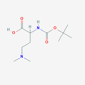 molecular formula C11H22N2O4 B1443997 2-{[(叔丁氧羰基)氨基]-4-(二甲氨基)丁酸} CAS No. 1404828-76-7
