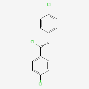 molecular formula C14H9Cl3 B14440007 Benzene, 1,1'-(1-chloro-1,2-ethenediyl)bis[4-chloro- CAS No. 76905-73-2