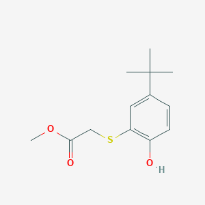 molecular formula C13H18O3S B14440047 Methyl [(5-tert-butyl-2-hydroxyphenyl)sulfanyl]acetate CAS No. 75631-49-1