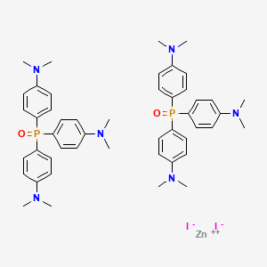 molecular formula C48H60I2N6O2P2Zn B14440054 Bis-(tris(p-dimethylaminophenyl)phosphine oxide) zinc iodide salt CAS No. 74039-82-0