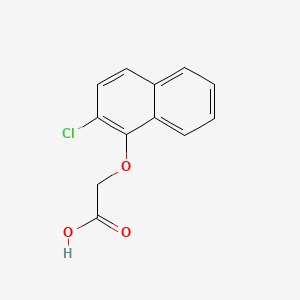 molecular formula C12H9ClO3 B14440075 Acetic acid, ((2-chloro-1-naphthyl)oxy)- CAS No. 73623-45-7