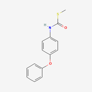 molecular formula C14H13NO2S B14440106 S-Methyl (4-phenoxyphenyl)carbamothioate CAS No. 80199-32-2