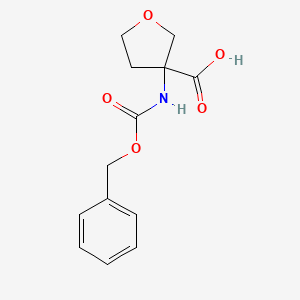 molecular formula C13H15NO5 B1444016 3-{[(Benzyloxy)carbonyl]amino}oxolane-3-carboxylic acid CAS No. 1262406-85-8