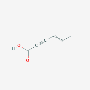 molecular formula C6H6O2 B14440178 4-Hexen-2-ynoic acid CAS No. 80220-95-7