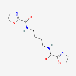molecular formula C12H18N4O4 B14440336 N,N'-(Butane-1,4-diyl)di(4,5-dihydro-1,3-oxazole-2-carboxamide) CAS No. 77124-74-4