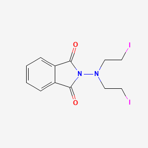 molecular formula C12H12I2N2O2 B14440351 Hydrazine, 1,1-bis(2-iodoethyl)-2-phthaloyl- CAS No. 78265-94-8